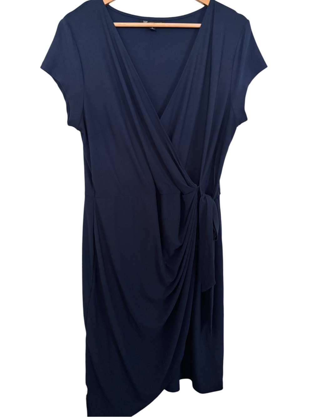 INC International Concepts Navy Wrap Dress